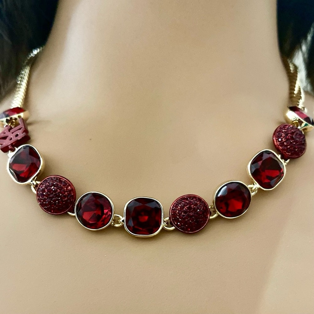 Karl Lagerfeld Red Crystals 20-inch Necklace