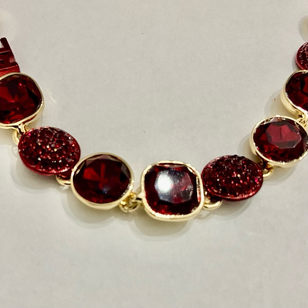 Karl Lagerfeld Red Crystals 20-inch Necklace