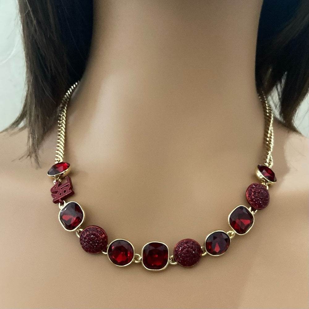 Karl Lagerfeld Red Crystals 20-inch Necklace