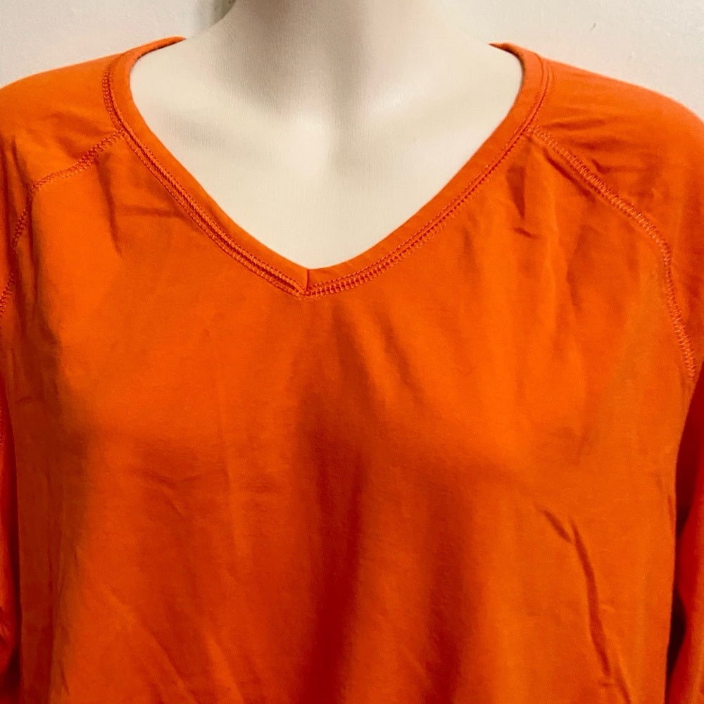 Danskin Orange Pullover Blouse (XL)
