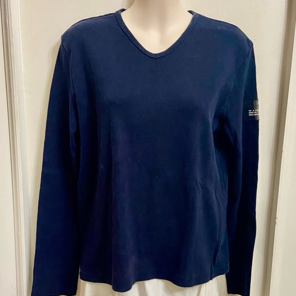 DKNY Jeans, Blue Pullover T-shirt Blouse (L)
