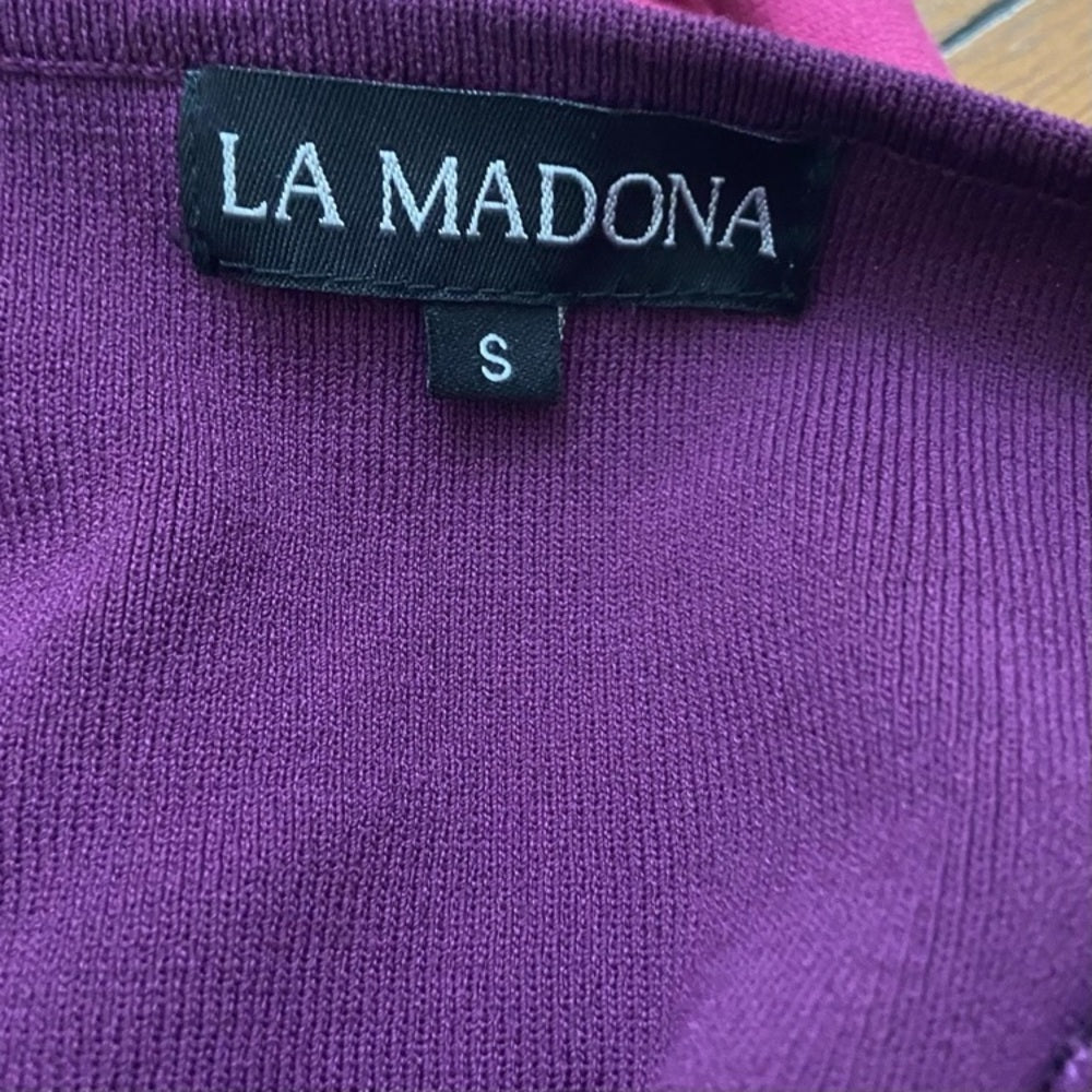 La Madonna Purple 3/4 Sleeves Blouse (S-M)