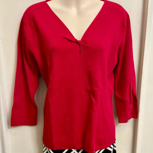Sag Harbor Ted 3/4 Sleeves Blouse  (M)