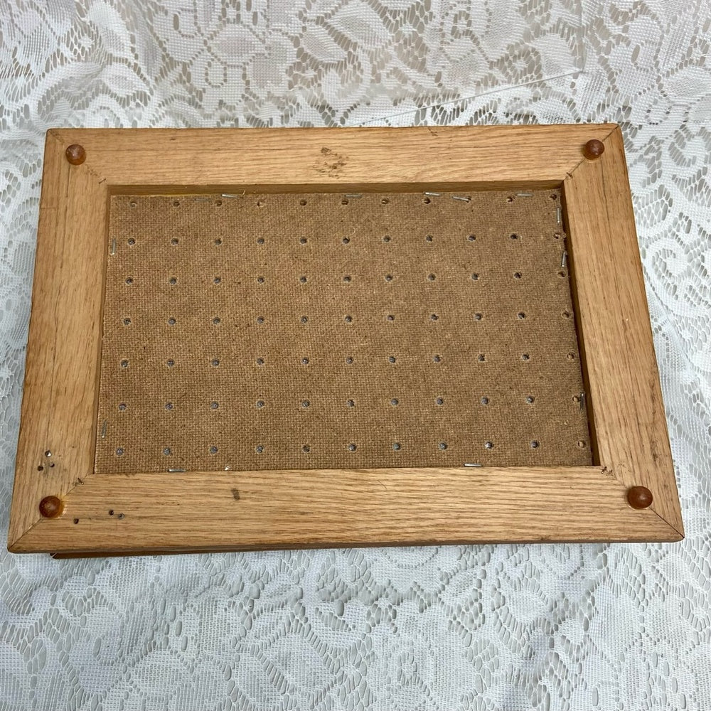 Vintage Polychrome Blue Willow Trinket or Treasure Box- 14in x 10in x 4in