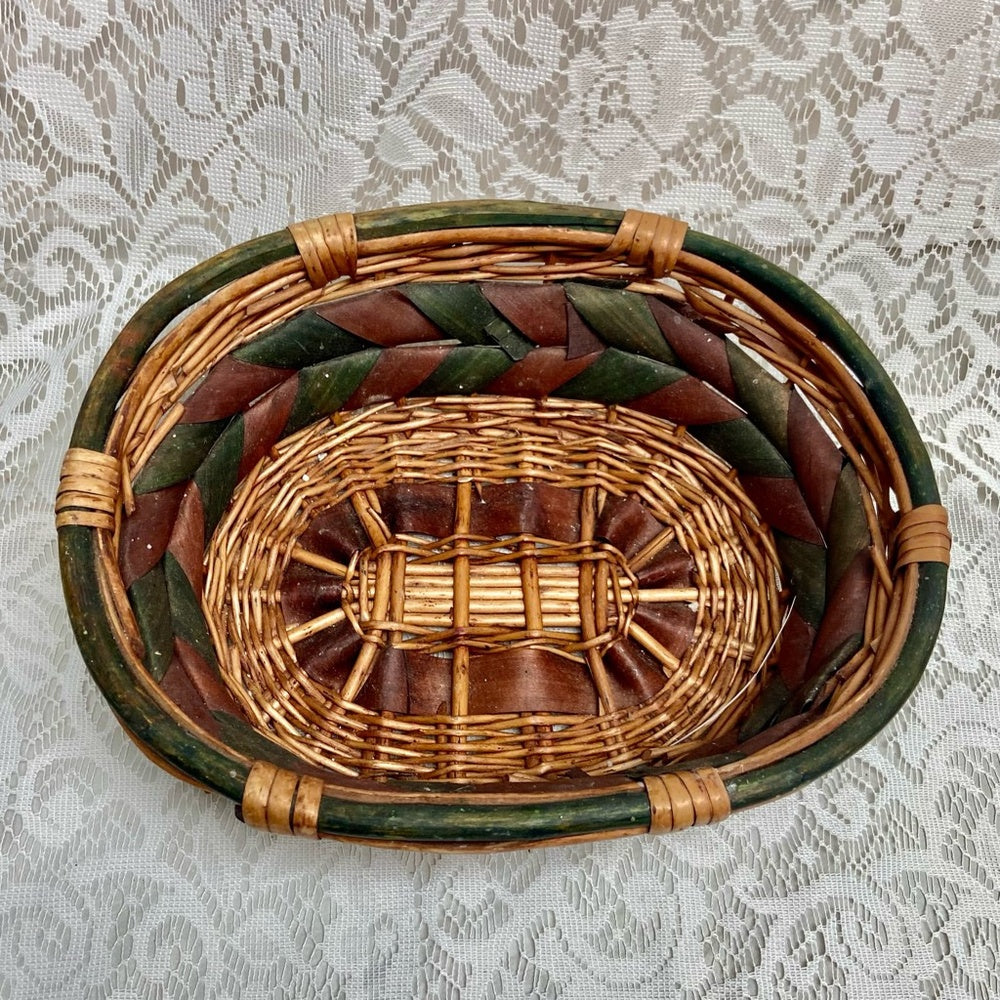 Vintage, Bread Basket 12in x 7.5in x 4in
