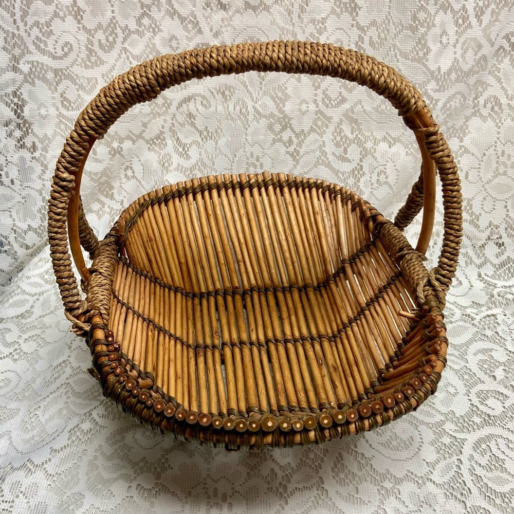Vintage, Collectible, Well Made  Fruit Basket 12in x 12in x 15in W