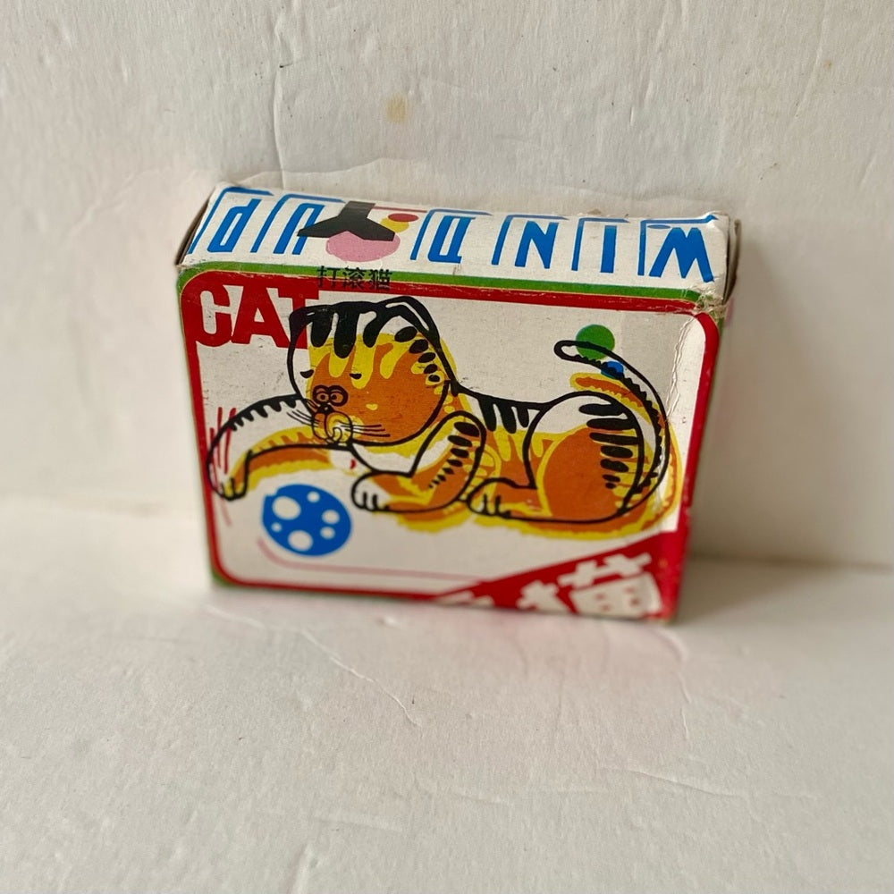 Wind up Tin Cat Rolling Toy