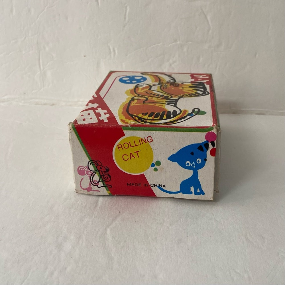 Wind up Tin Cat Rolling Toy