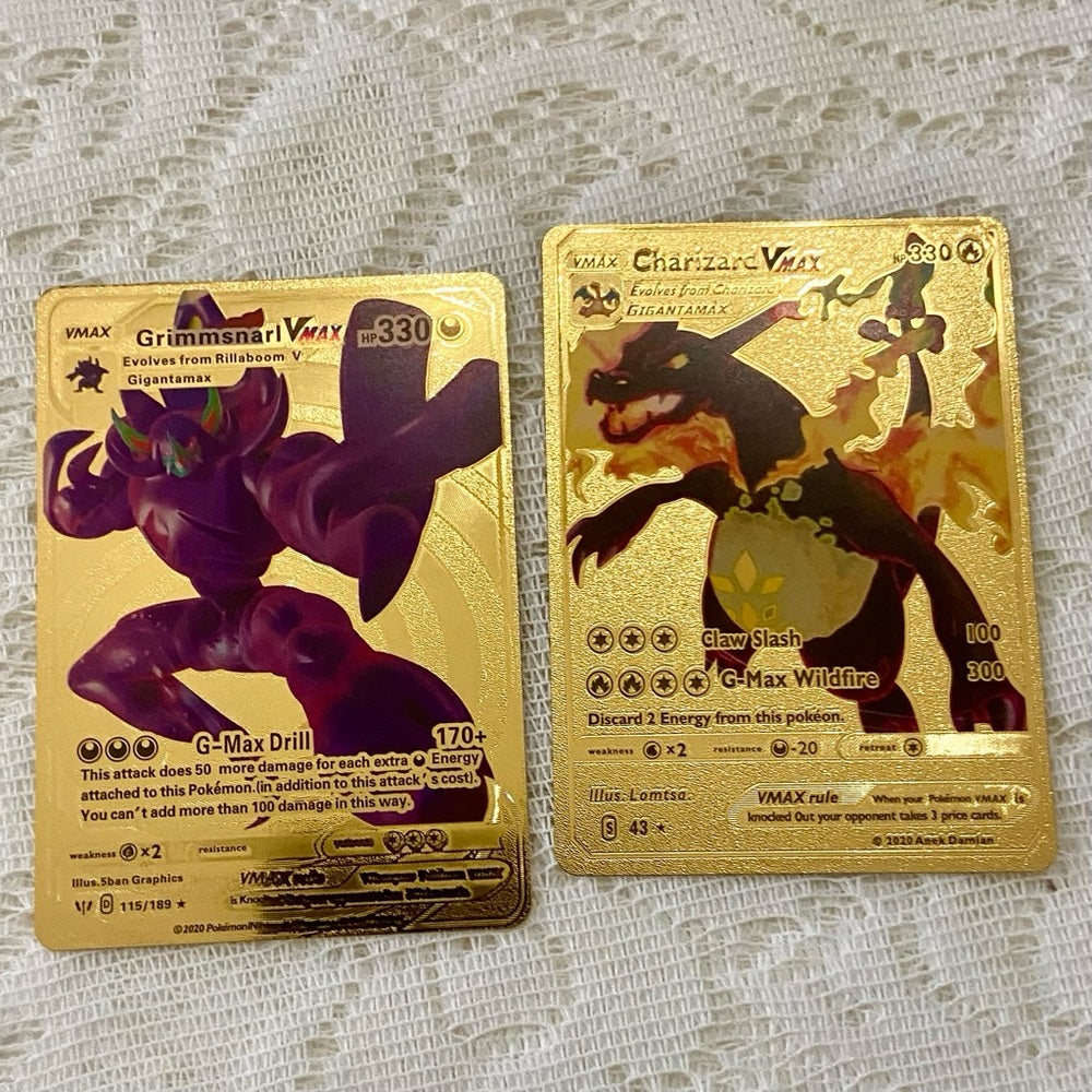 Lot OO: 12pc Lot : 2 Gold Fan Arts Cards, 5 Pokemon Cards and 5 Pokémon …