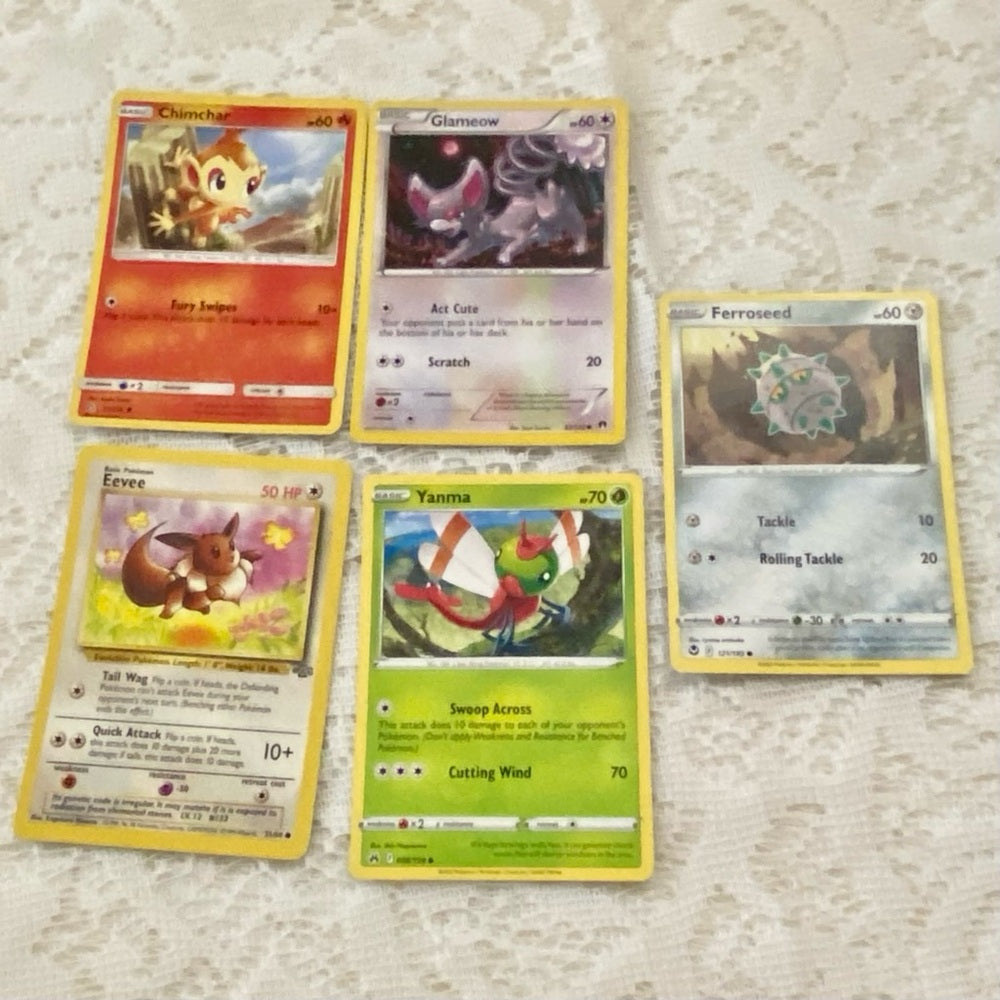 Lot WW: 12pc Lot : 2 Gold Fan Arts Cards, 5 Pokemon Cards and 5 Pokémon …