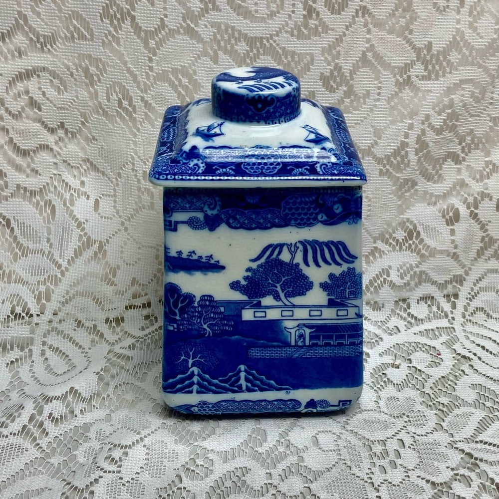 Vintage, Rare Blue Willow Canister- Flour, Sugar or Cookie Jar
