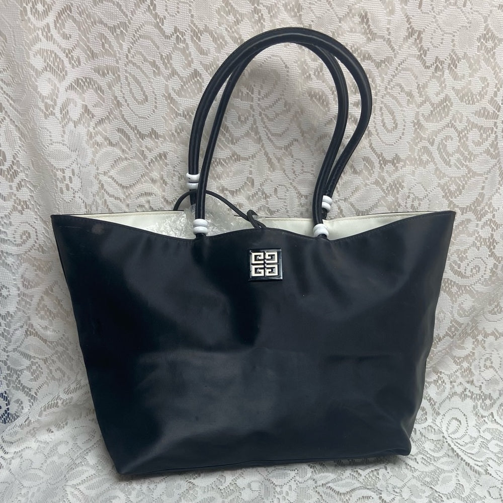 Givenchy Rare, Large, Black Nylon Handbag Tote-Briefcase-Laptop Bag