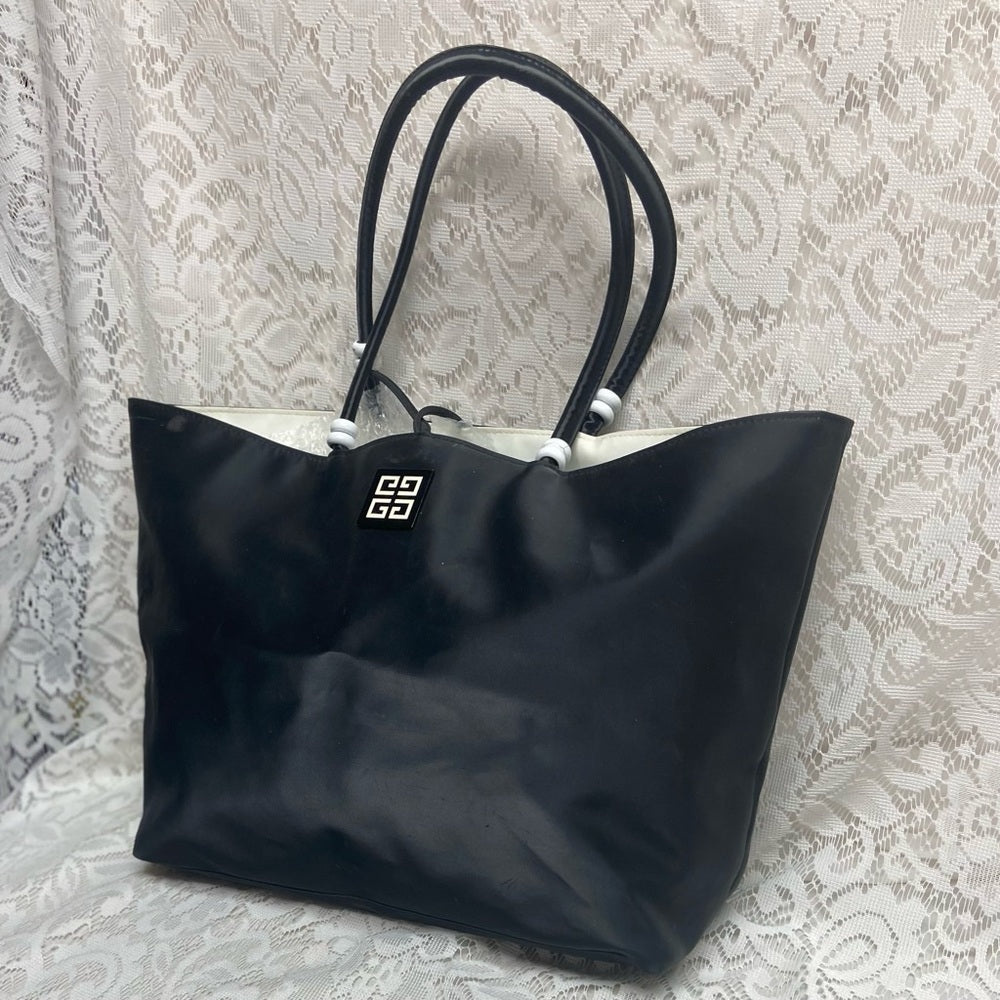 Givenchy Rare, Large, Black Nylon Handbag Tote-Briefcase-Laptop Bag