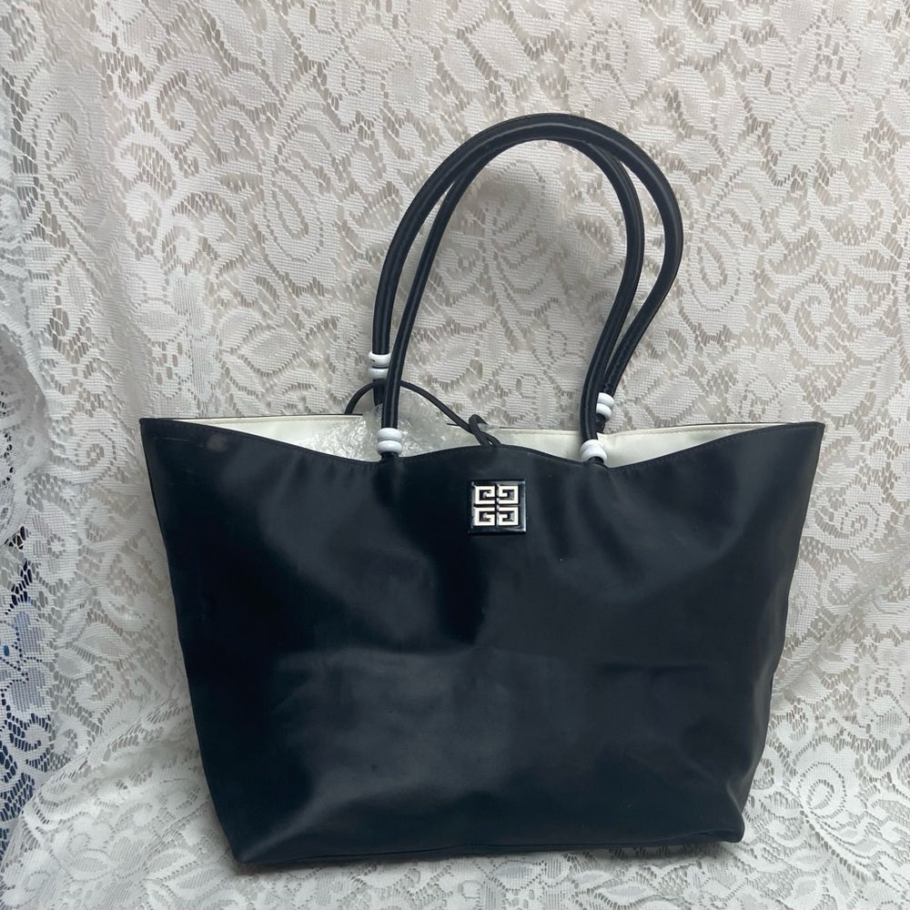 Givenchy Rare, Large, Black Nylon Handbag Tote-Briefcase-Laptop Bag