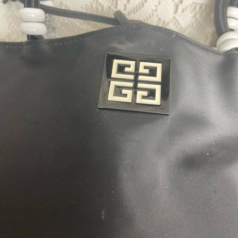 Givenchy Rare, Large, Black Nylon Handbag Tote-Briefcase-Laptop Bag