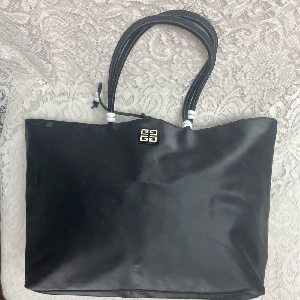 Givenchy Rare, Large, Black Nylon Handbag Tote-Briefcase-Laptop Bag
