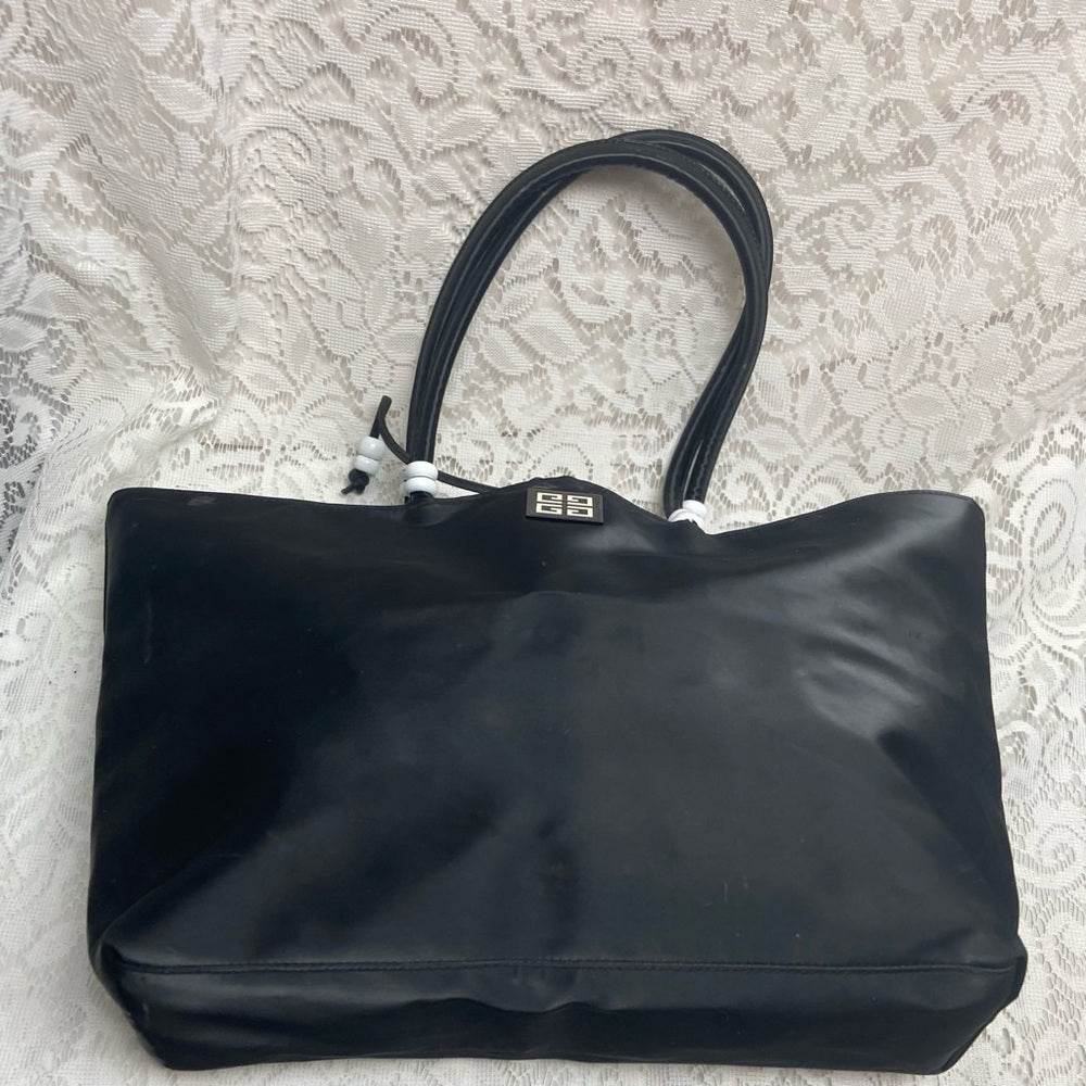 Givenchy Rare, Large, Black Nylon Handbag Tote-Briefcase-Laptop Bag