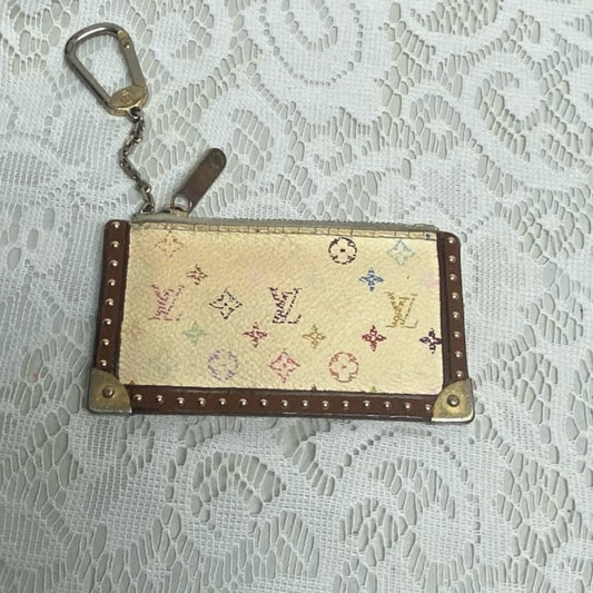 Louis Vuitton White- MultiColor Mono Coin Key Case