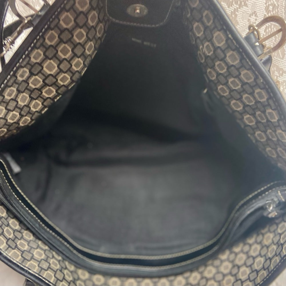 Nine West Black and Gray Canvas 2-way Shoulder -Crossbody Bag 13in x 12in x 5in