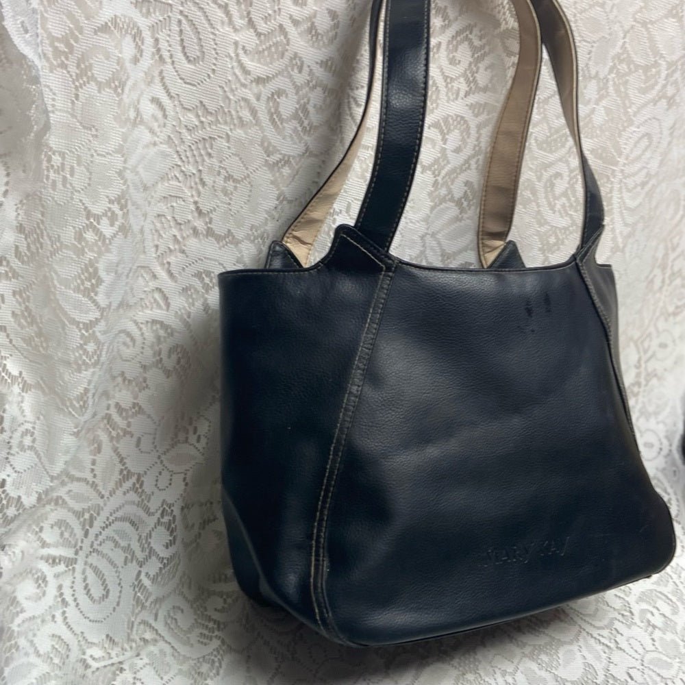 Vintage, Mary Kay Large Black Faux Leather Shoulder Bag 13in x 11in x 6.5in