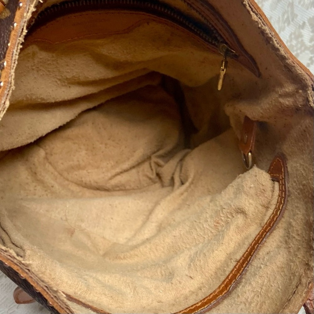 Authentic Louis Vuitton Brown Mono PM Bucket  SBag