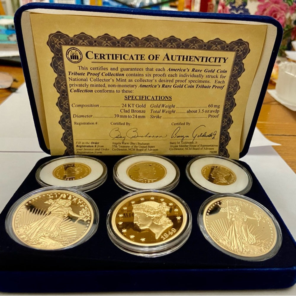 National Collectors Mint,  1849, $20.00 Tribute Gold Plated Coin