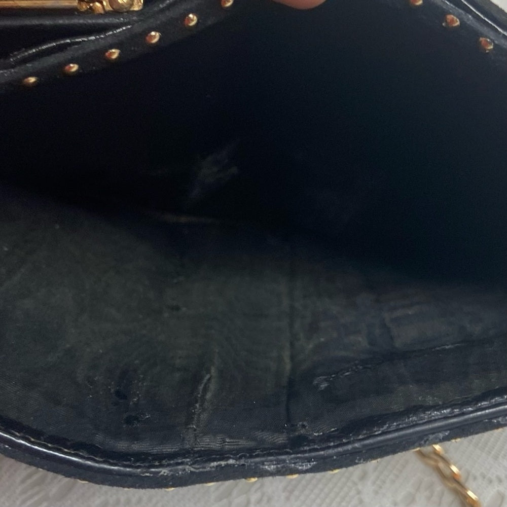 Vintage Chanel Black Leather Long Wallet-Crossbody