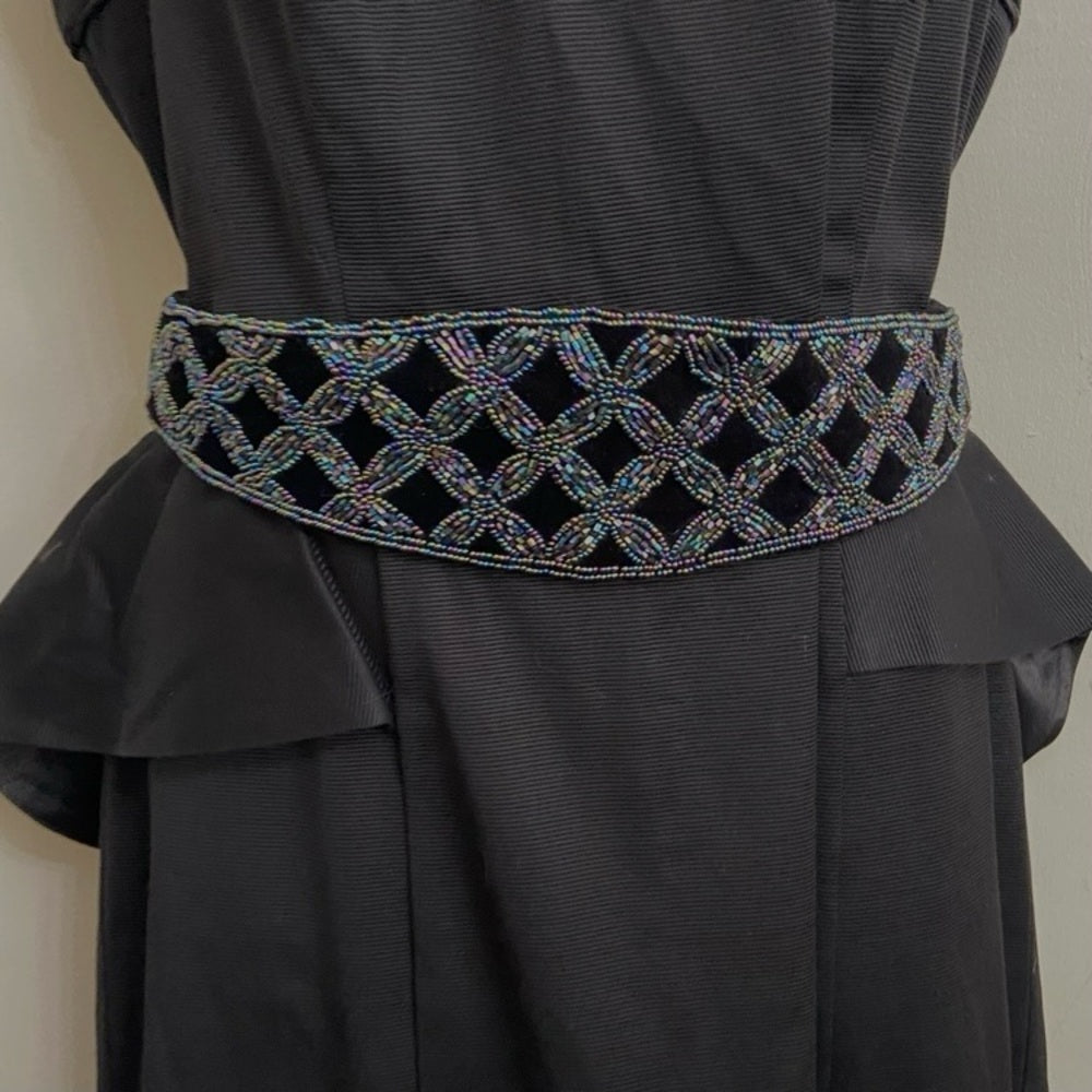 Iridescent- Multi-color beaded Elastic Belt 28in x 32in