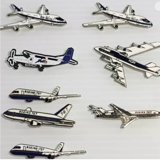 Vintage Collectible, Rare, 8 Aviation  Lapel Hat Pins,  Jacket or Tie Clips