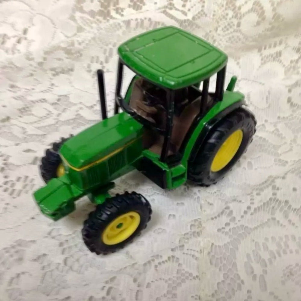 Vintage John Deere 2pc Metal, 12in Long, Tractor and Wagon Set