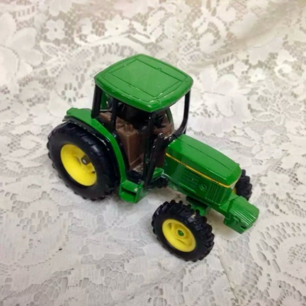 Vintage John Deere 2pc Metal, 12in Long, Tractor and Wagon Set