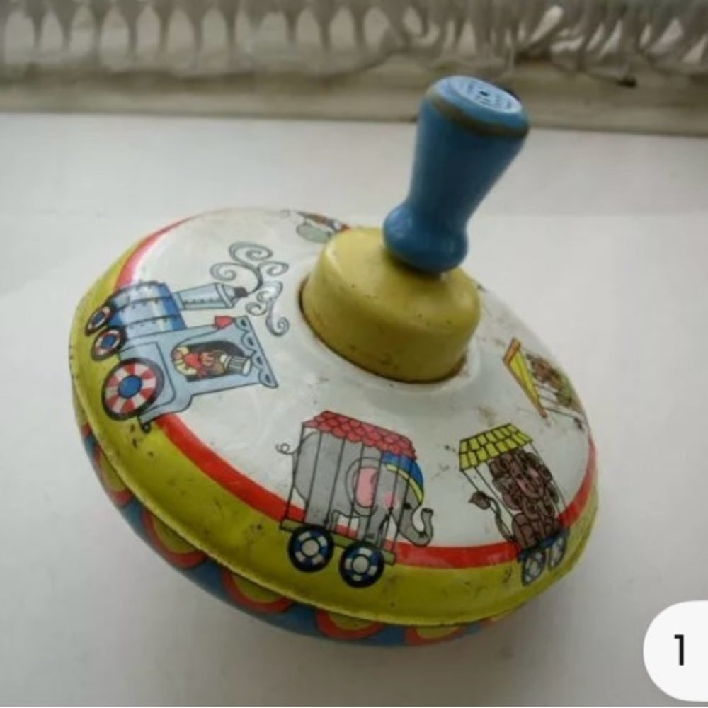 Vintage, Ohio Art Metal-Wood Circus Top