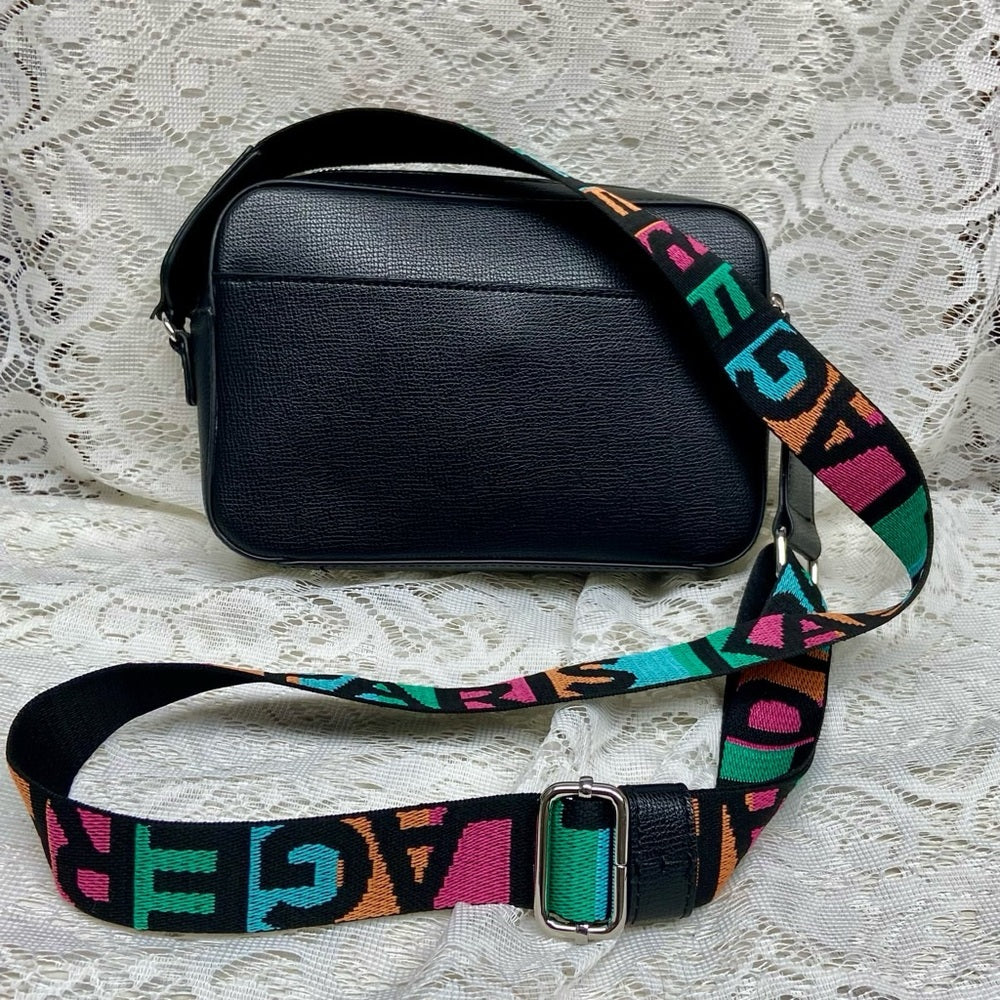 Karl Lagerfeld  Multi-color -Black Adjustable Shoulder-Crossbody Bag 9x6x2