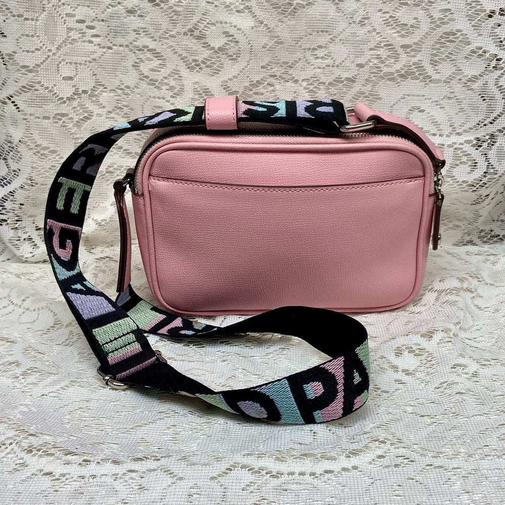 Karl Lagerfeld Pink Adjustable Shoulder-Crossbody Bag 9inx6inx3in