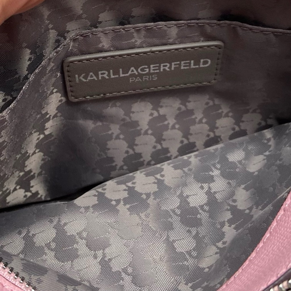 Karl Lagerfeld Pink Adjustable Shoulder-Crossbody Bag 9inx6inx3in