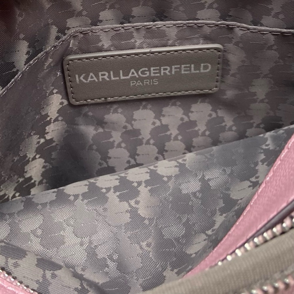 Karl Lagerfeld Pink Adjustable Shoulder-Crossbody Bag 9inx6inx3in