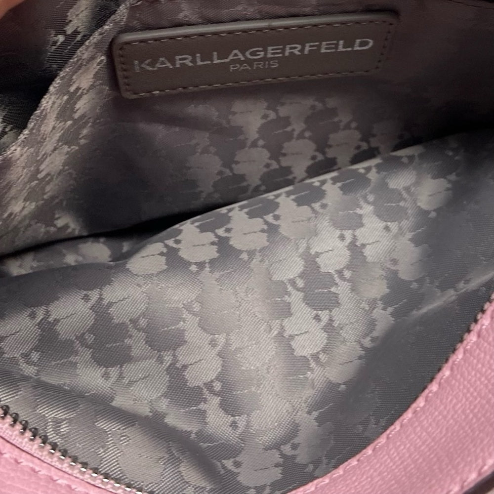 Karl Lagerfeld Pink Adjustable Shoulder-Crossbody Bag 9inx6inx3in