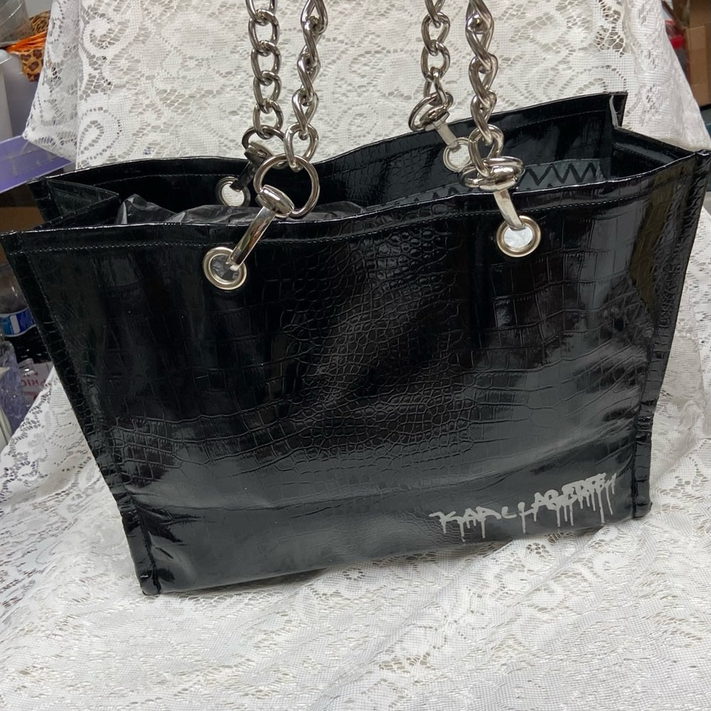 Vintage Karl Lagerfeld Large Black Business-Laptop Handbag Tote 16in x 12in x 6i