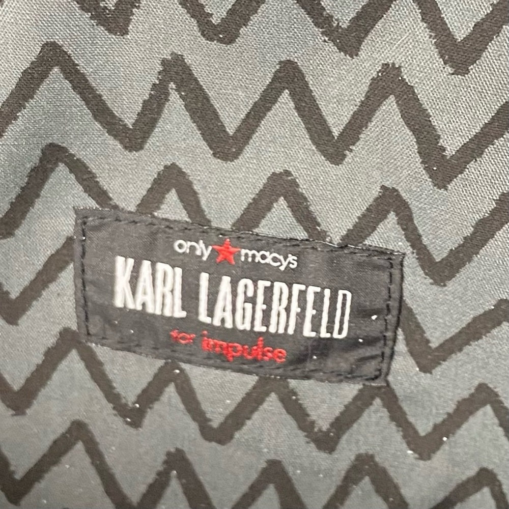 Vintage Karl Lagerfeld Large Black Business-Laptop Handbag Tote 16in x 12in x 6i