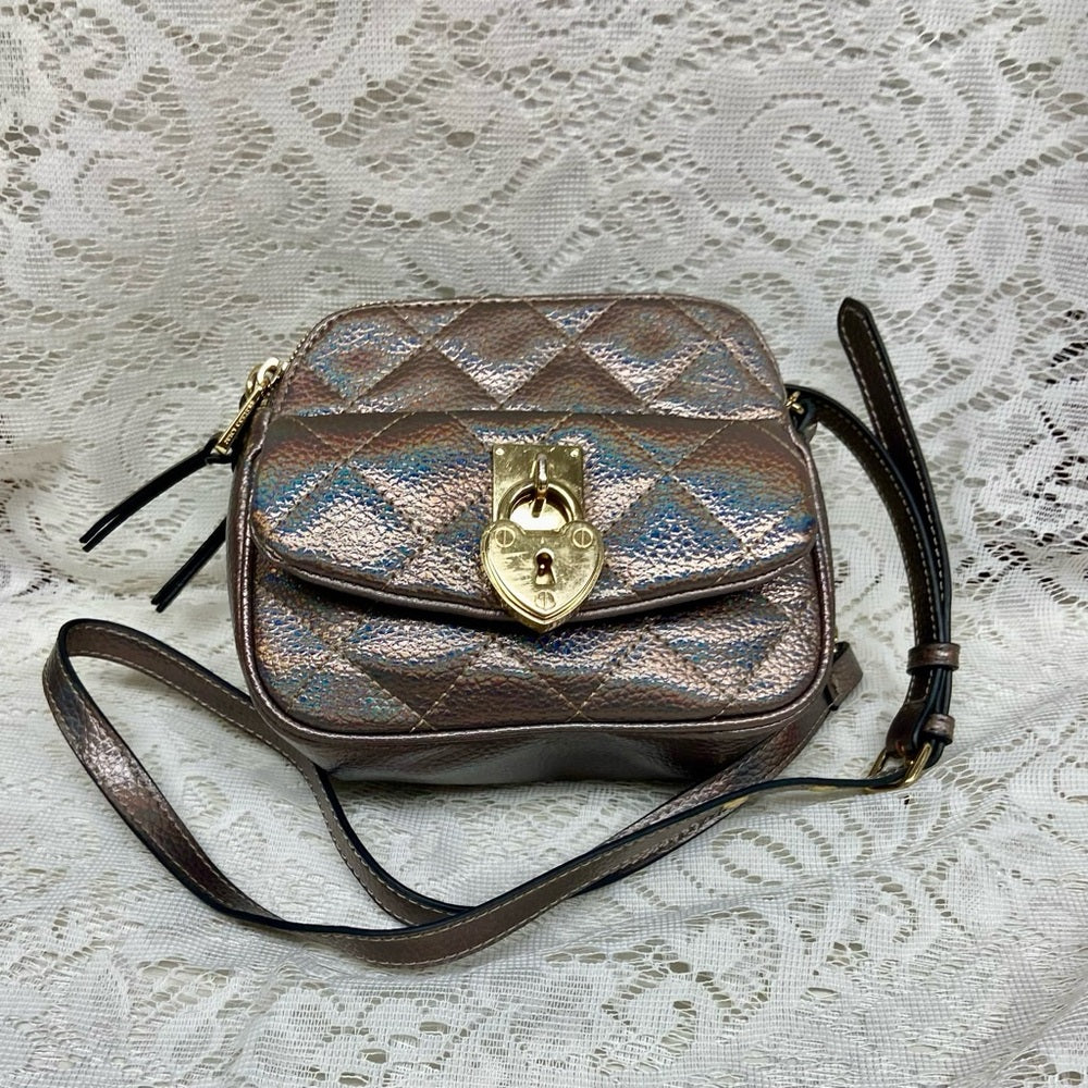 Juicy Couture Iridescent Leather Small Evening Bag-Crossbody 7.5in x 6in x 3in