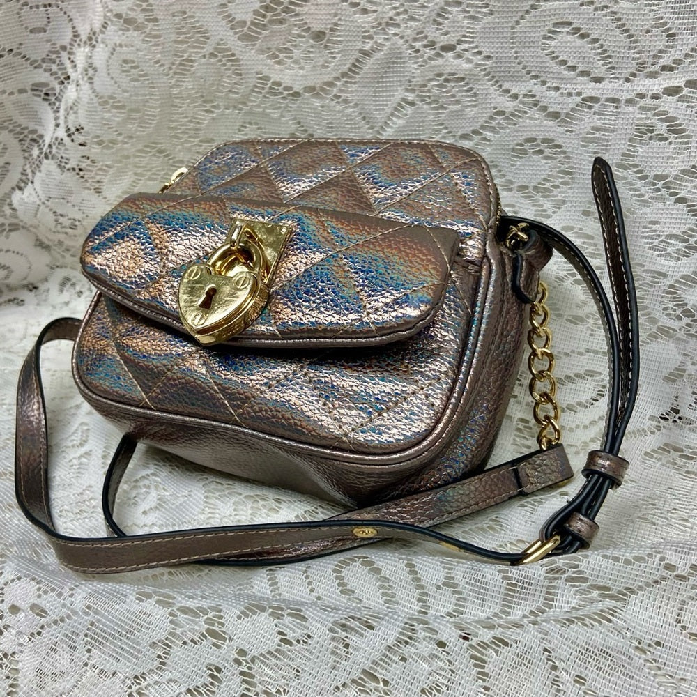 Juicy Couture Iridescent Leather Small Evening Bag-Crossbody 7.5in x 6in x 3in