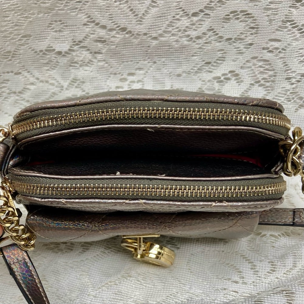 Juicy Couture Iridescent Leather Small Evening Bag-Crossbody 7.5in x 6in x 3in