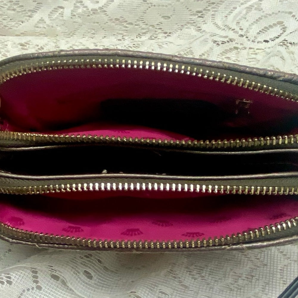 Juicy Couture Iridescent Leather Small Evening Bag-Crossbody 7.5in x 6in x 3in