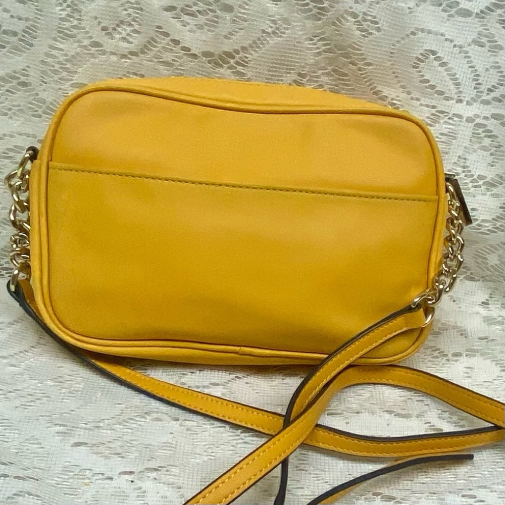 Karl Lagerfeld Dark Yellow Bow Crossbody Bag 8in x 5in x 1.5in