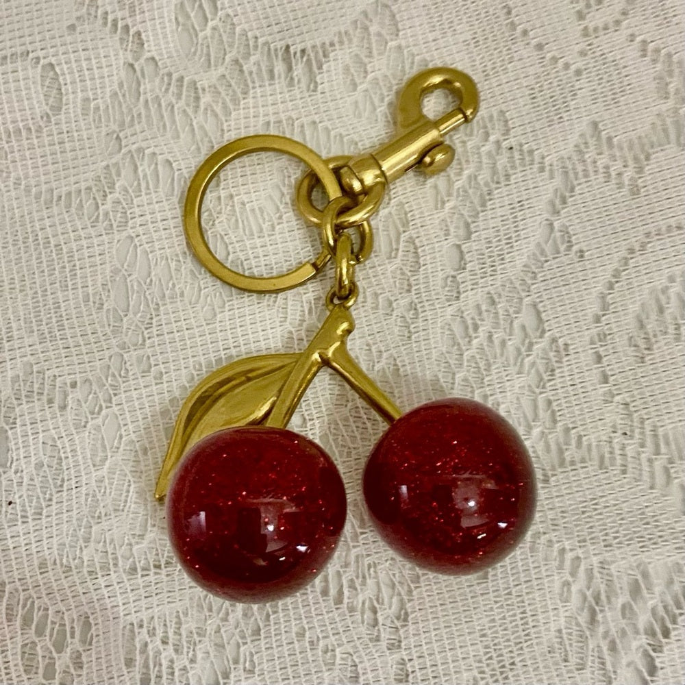 Cherries Handbag Charm-Key Chain