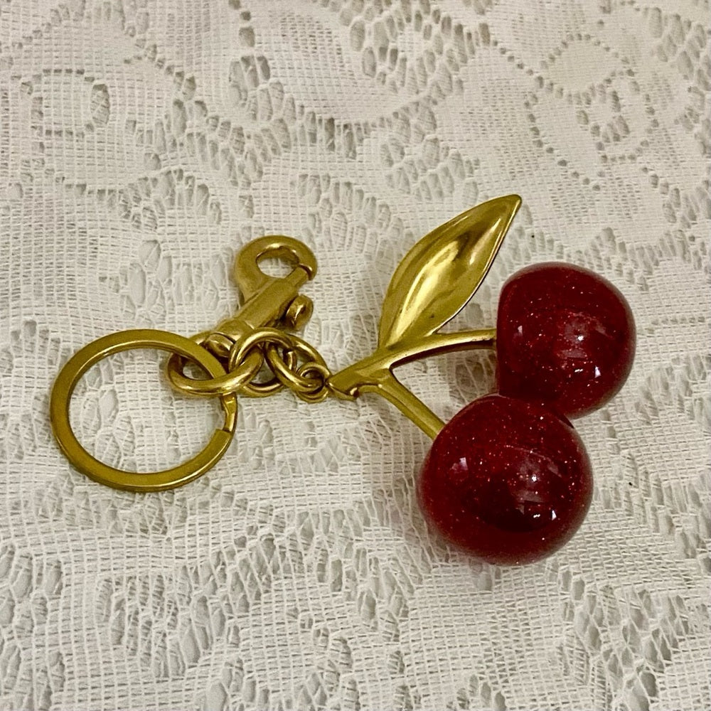 Cherries Handbag Charm-Key Chain