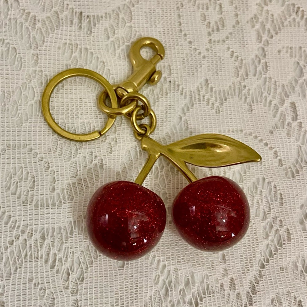 Cherries Handbag Charm-Key Chain