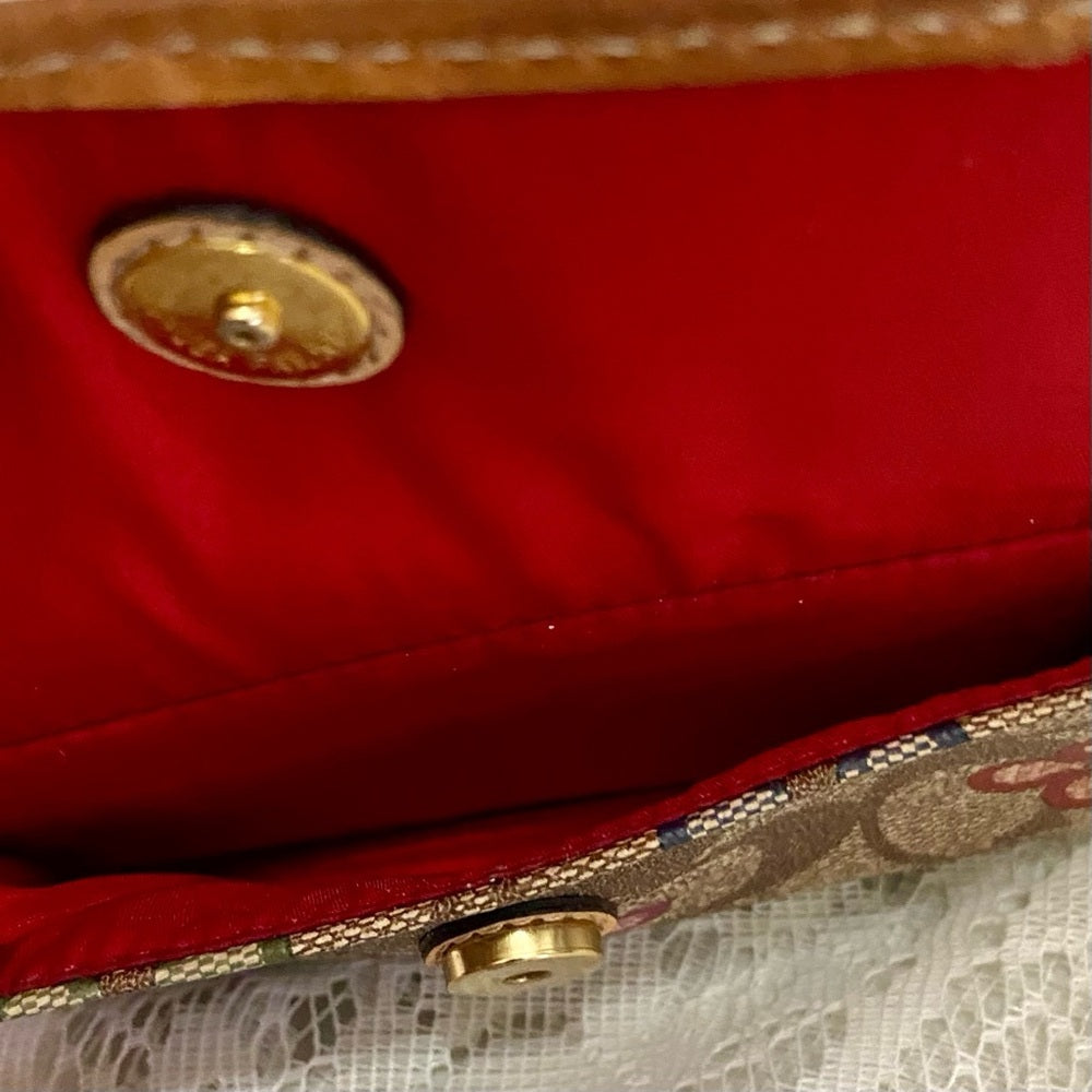 Authentic, Rare, Coach Signature-Multi-color Floral Crossbody with Wallet