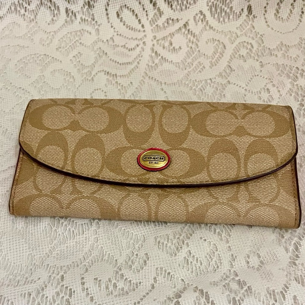 Authentic, Rare, Coach, Signature Floral Shoulder Bag with Wallet 2019-F72658
