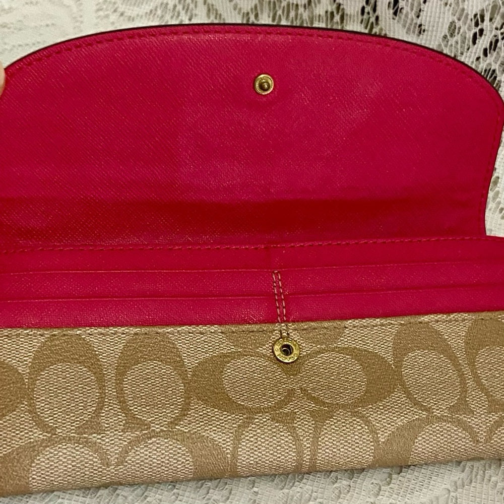 Authentic, Rare, Coach, Signature Floral Shoulder Bag with Wallet 2019-F72658